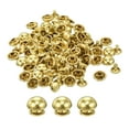 thumbnail image 1 of Uxcell 60 Set Round Studs Rivet, 10x6mm Brass Mushroom Shape Leather Rivet, Button Rivets Fastener for Leather (Gold), 1 of 6