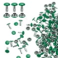 thumbnail image 1 of Uxcell 60 Sets Double Cap Leather Rivets 6x8mm for Fabric Belt and Decoration Green, 1 of 7