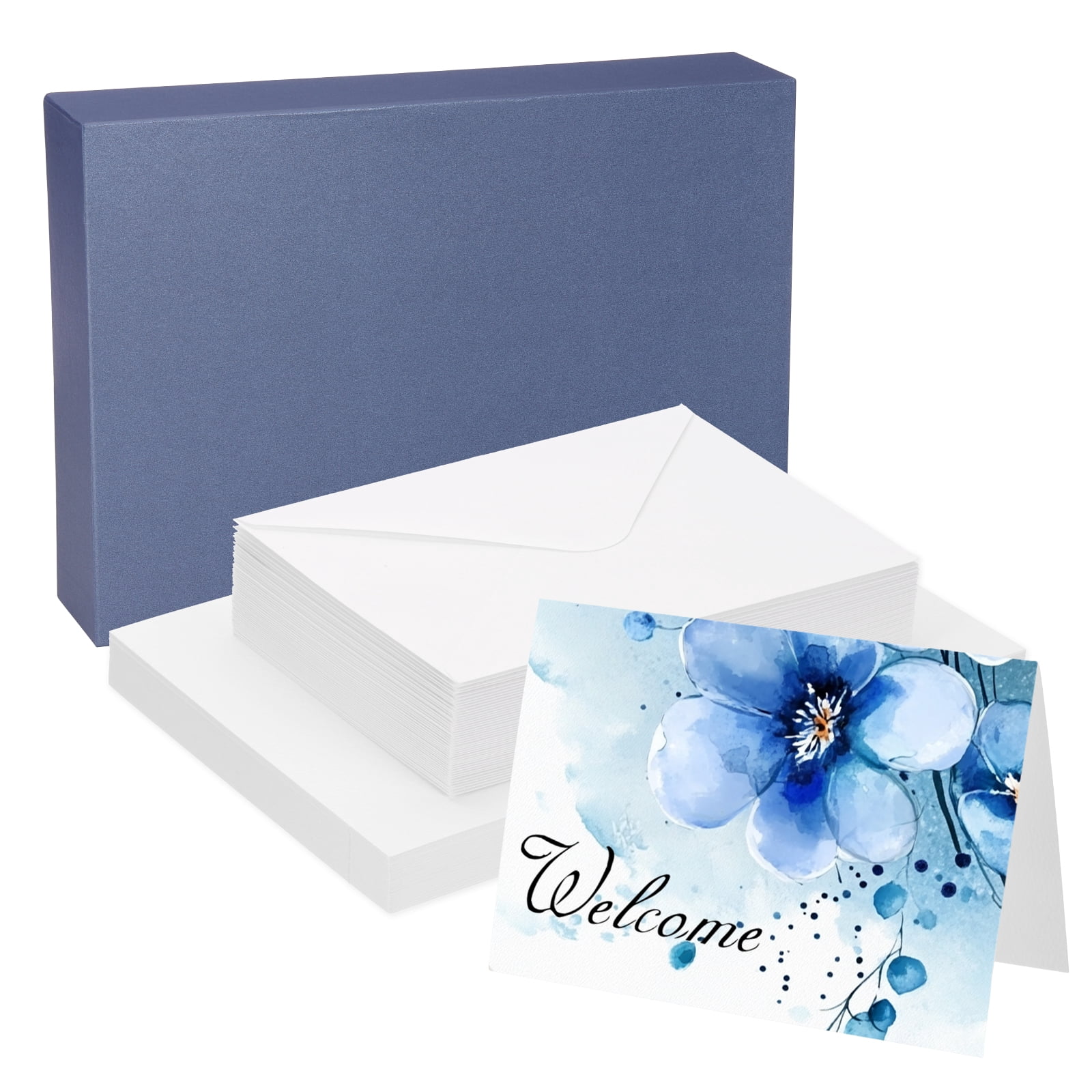 Uxcell 60 Sets Watercolor Cards with Envelopes 5x7 Inch Foldable Size ...