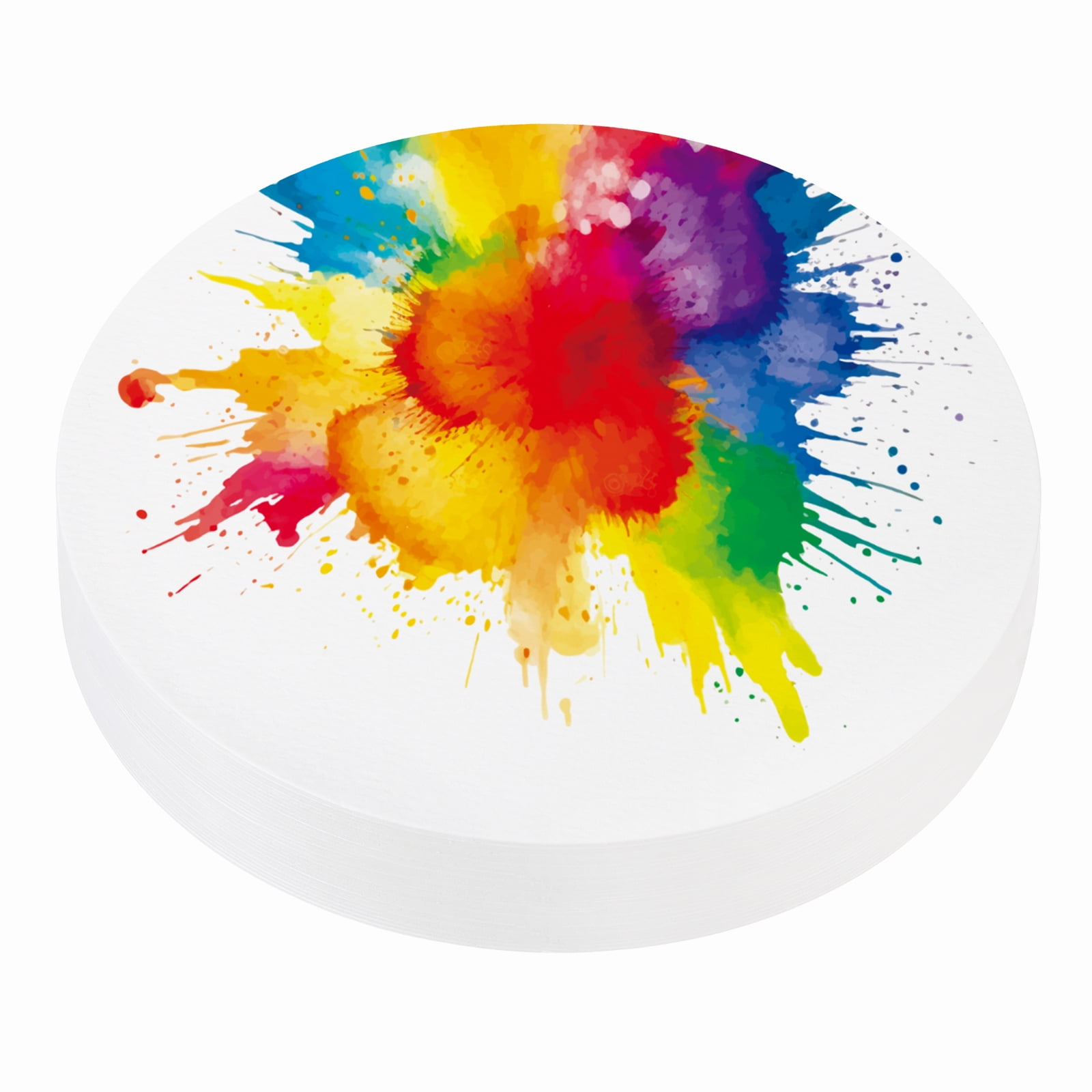 Uxcell 60 Sheets Cotton Watercolor Paper Round 140lb/300 GSM Cold Press Water 6 Inch