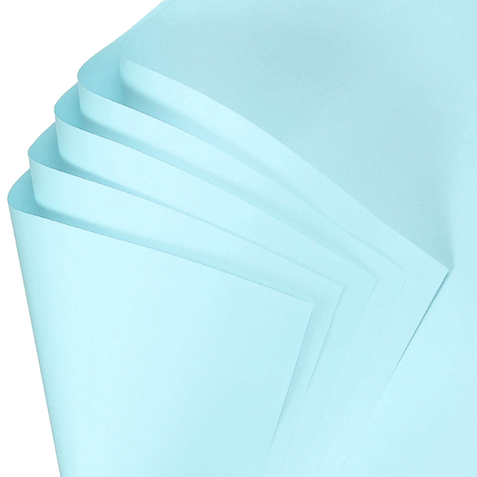 Uxcell 60 Sheets Flower Wrapping Paper 21.5" x 21.5" Waterproof Papers Blue