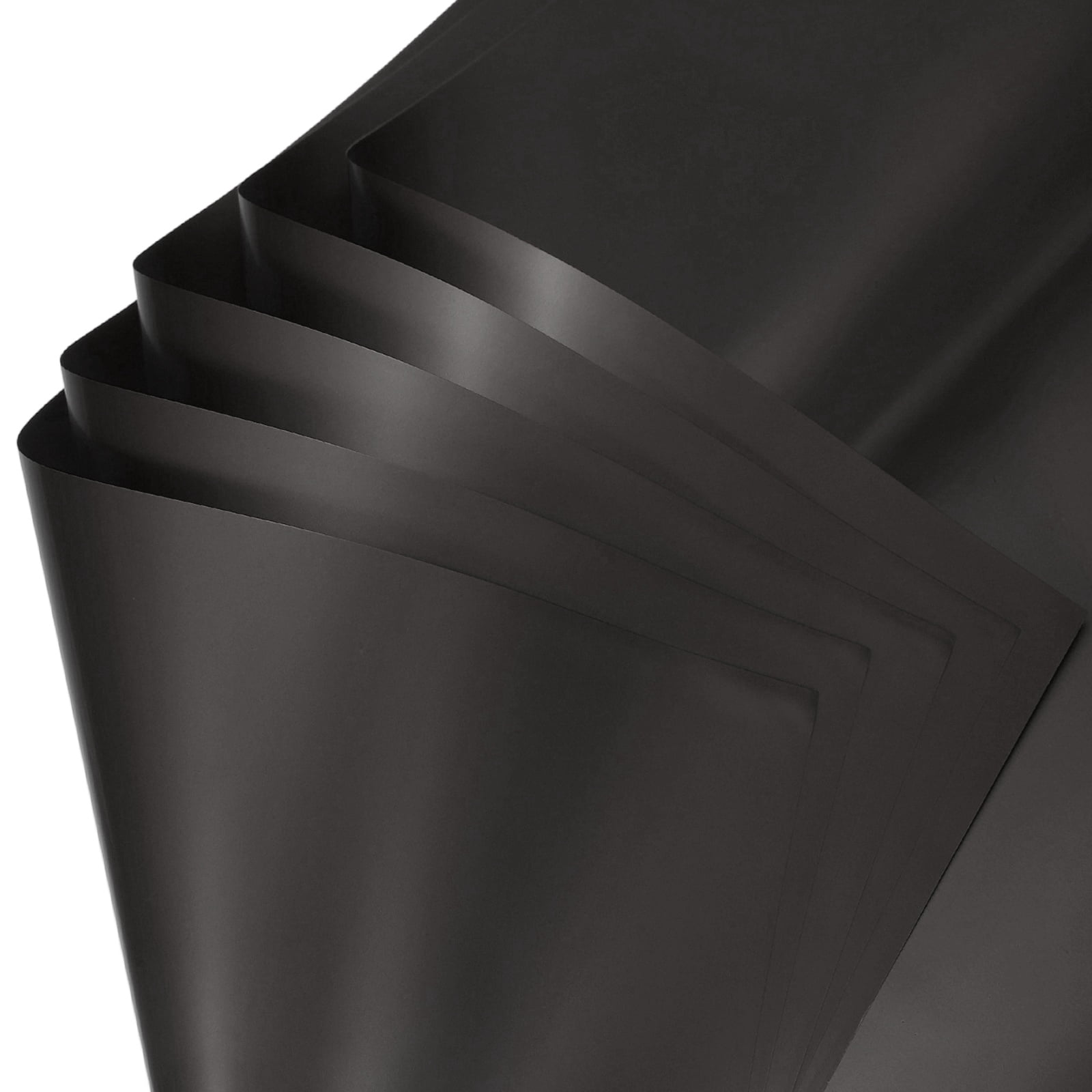 Uxcell 60 Sheets Flower Wrapping Paper 21.5" x 21.5" Waterproof Papers Black