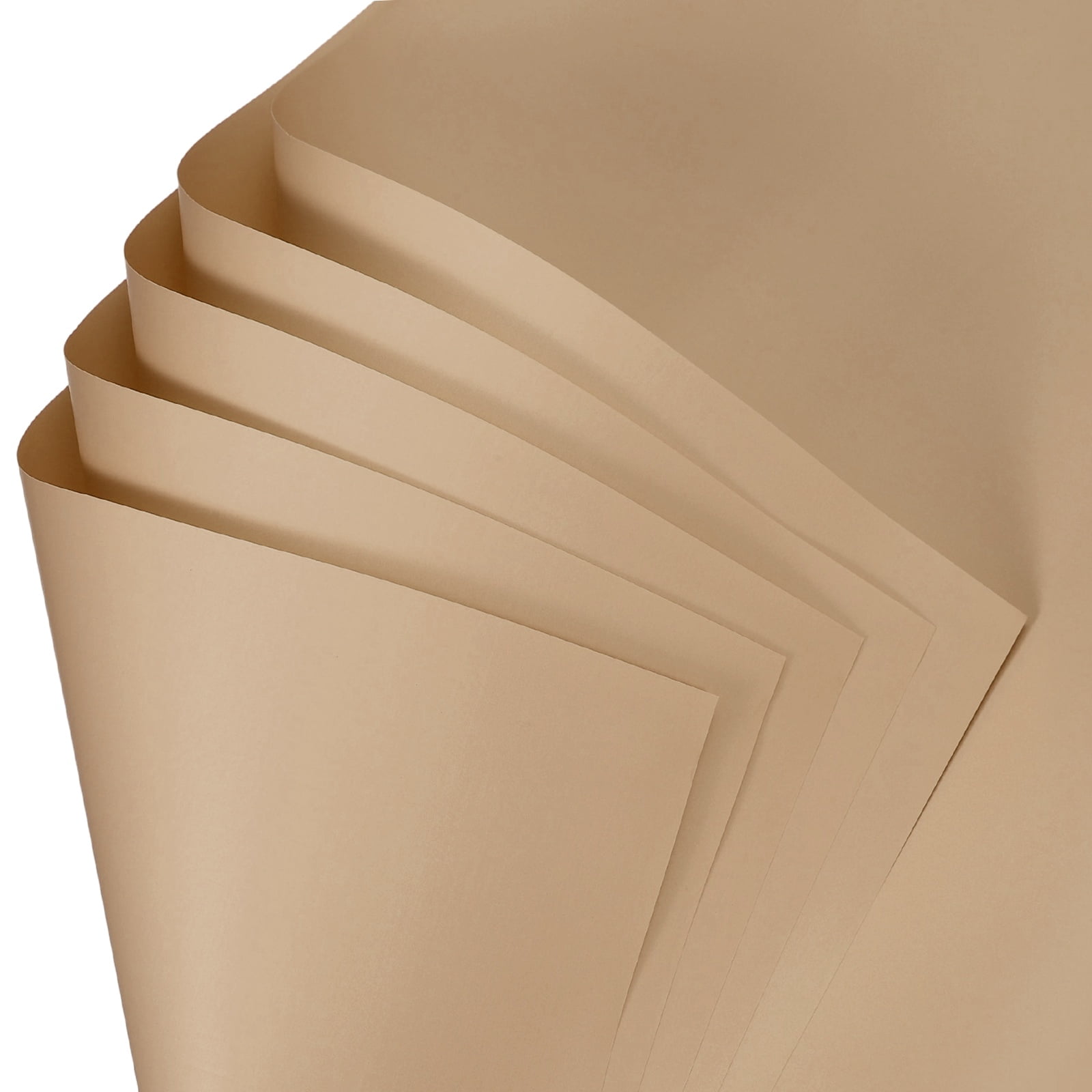 Uxcell 60 Sheets Flower Wrapping Paper 21.5" x 21.5" Waterproof Papers Beige