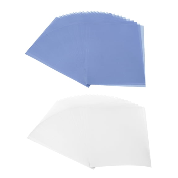 Uxcell 60 Sheets Vellum Paper 8.5 x 10.98 inch, Printable Translucent Paper for Invitations Blue, White