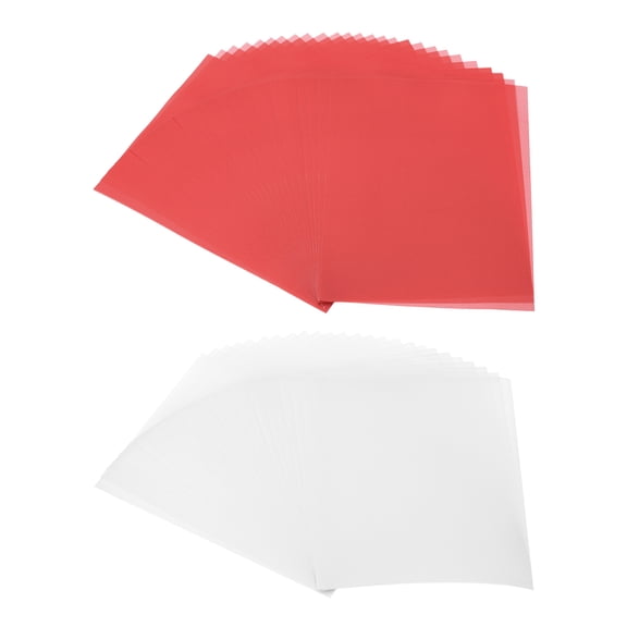 Uxcell 60 Sheets Vellum Paper 8.5 x 10.98 inch, Printable Translucent Paper for Invitations Red, White