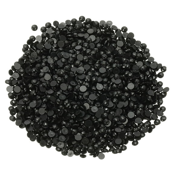 Uxcell 6000 Pcs Diamond Art Painting Replacement Beads, 2.7 Mm/0.11" Crystal Painting Round Rhinestones Flat Back Gems Stones for Nails Diamond Art Crafts DIY Makeup, Black