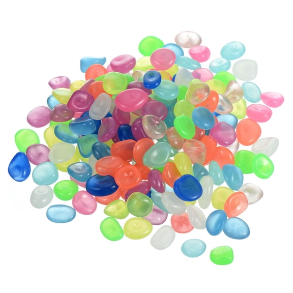 Uxcell 600Pack Glow Rocks 13-17mm Decoration Pebbles Luminous Stones Decor Multicolored