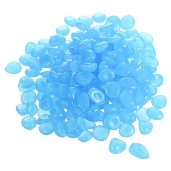 Uxcell 600Pack Glow Rocks 13-17mm Decoration Pebbles Luminous Stones Decor Sky Blue
