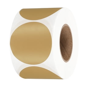 Uxcell 600Pcs Round Thermal Label Stickers, 2 inch Circle Direct Thermal Sticker Label Brown