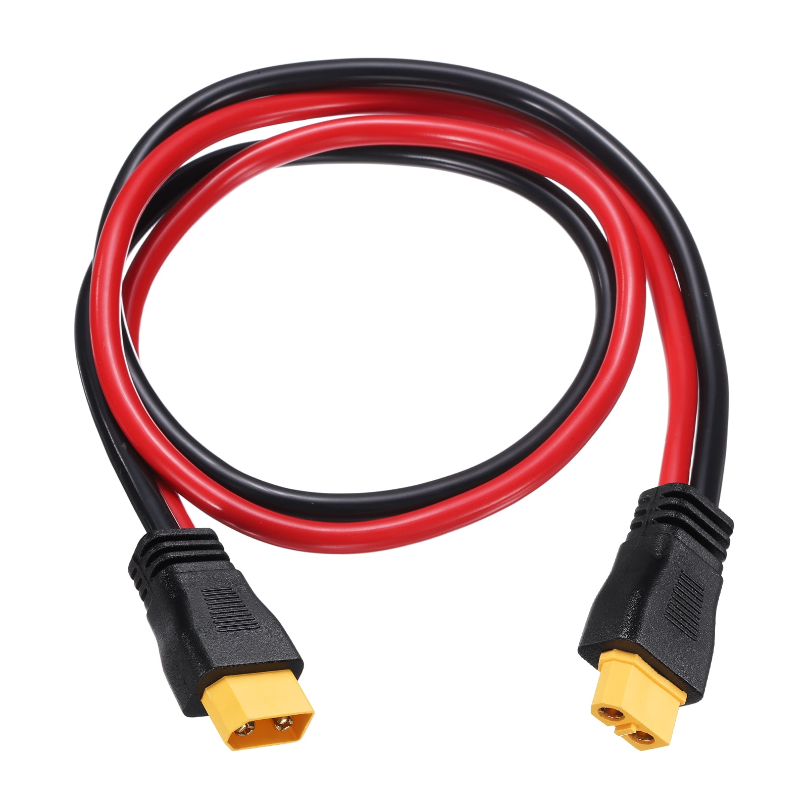 Uxcell 600VDC XT60 Extension Cable, 10AWG 2FT XT60 Male to Female Connector Cable for RC Battery Portable Power Station Solar Panel FPV Drone