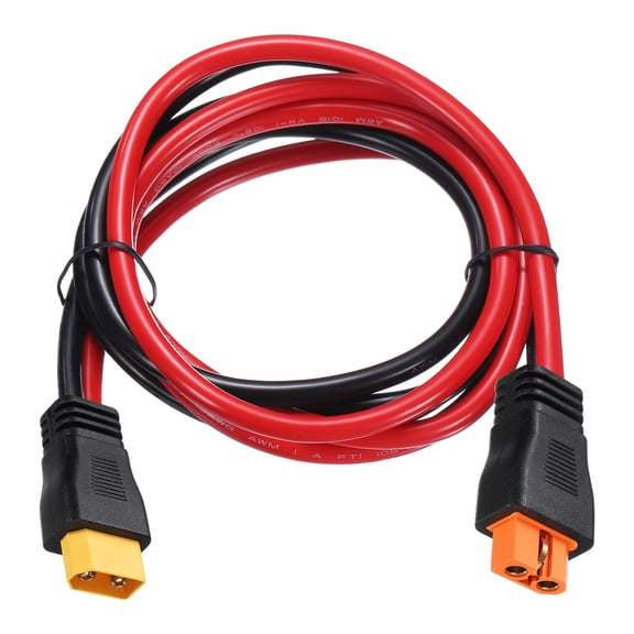 Uxcell 600VDC XT60 Extension Cable, 10AWG 3FT XT60i Female to XT60 Male Connector Cable for RC Battery Portable Power Station Solar Panel FPV Drone