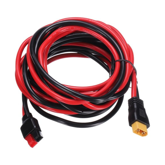 Uxcell 600VDC XT60 Extension Cable, 10FT XT60 Male to Battery Connector Single-pole Red and Black Plug Connector Cable for RC Battery Portable Power Station Solar Panel