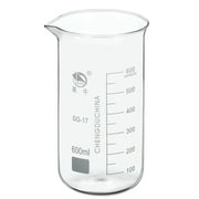 Uxcell 600ml Tall Form Glass Beaker, 3.3 Borosilicate Graduated Lab Measuring Cups