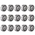thumbnail image 1 of Uxcell 604-2RS Deep Groove Ball Bearings 4x12x4mm Chrome Steel ABEC1 Z2 15 Pack, 1 of 5