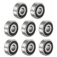 thumbnail image 1 of Uxcell 604-2RS Deep Groove Ball Bearings 4x12x4mm Chrome Steel ABEC1 Z2 8 Pack, 1 of 5