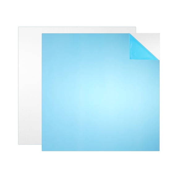 Uxcell 6061 T651 Aluminum Sheet Metal, 11.8" x 11.8" x 0.04" Flat Plain Aluminum Plate Covered with Single Protective Film Heat Treatable for DIY Crafting Industry(Silver, 2Pcs)