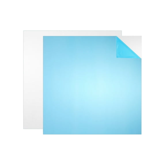 Uxcell 6061 T651 Aluminum Sheet Metal, 3.9" x 3.9" x 0.06" Flat Plain Aluminum Plate Covered with Single Protective Film Heat Treatable for DIY Crafting Industry(Silver, 2Pcs)