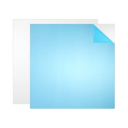 Uxcell 6061 T651 Aluminum Sheet Metal, 7.9" x 7.9" x 0.04" Flat Plain Aluminum Plate Covered with Single Protective Film Heat Treatable for DIY Crafting Industry(Silver, 2Pcs)
