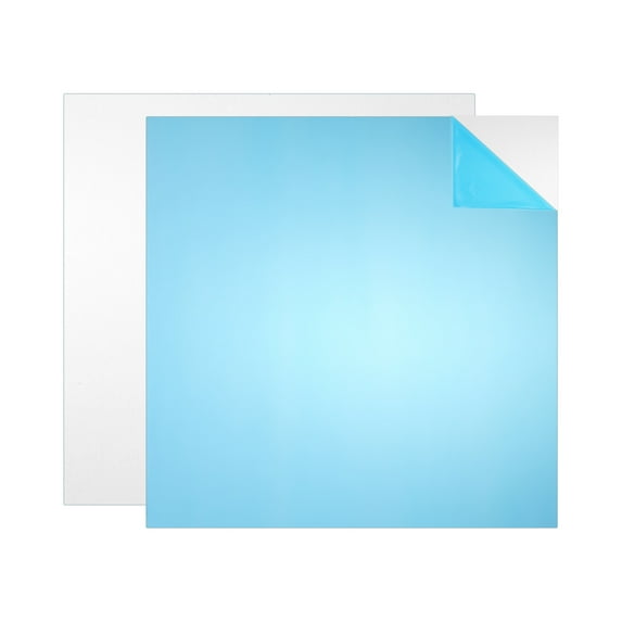 Uxcell 6061 T651 Aluminum Sheet Metal, 7.9" x 7.9" x 0.08" Flat Plain Aluminum Plate Covered with Single Protective Film Heat Treatable for DIY Crafting Industry(Silver, 2Pcs)