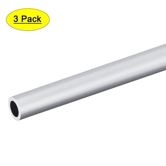 Uxcell 6063 Aluminum Metal Tubing Seamless Straight Pipe Tubes 10mm x 7mm x 250mm