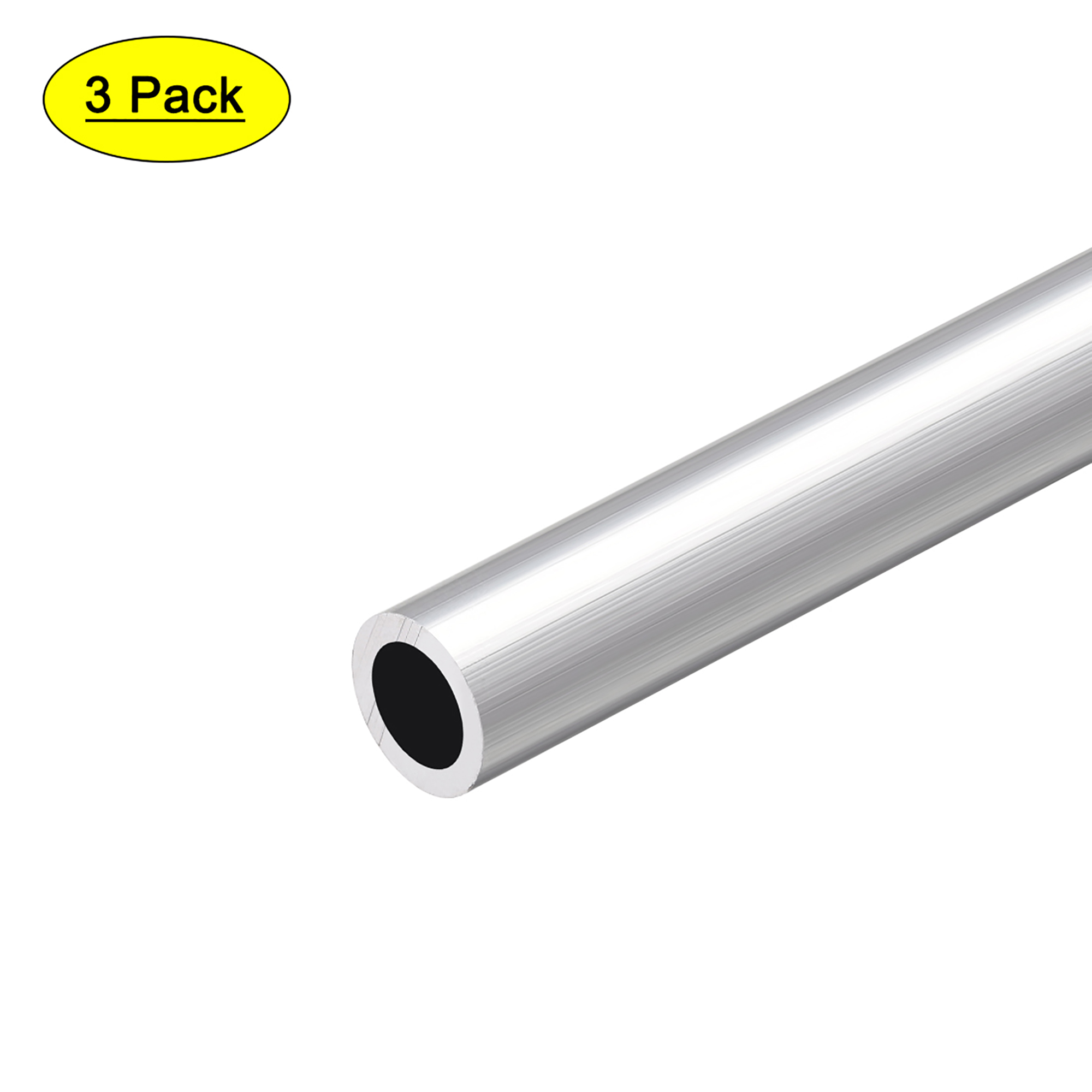 Uxcell 6063 Aluminum Round Tube 28mm OD X 25mm ID X 300mm - 3 Pack Seamless Tubing
