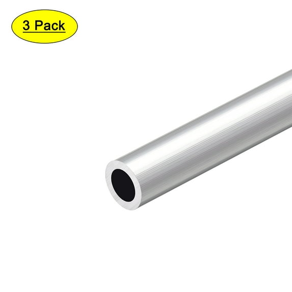 Uxcell 6063 Aluminum Round Tube, Straight Pipe Tubing 18mm x 12mm x 300mm