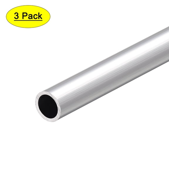 Uxcell 6063 Aluminum Round Tube, Straight Pipe Tubing 18mm x 15mm x 300mm