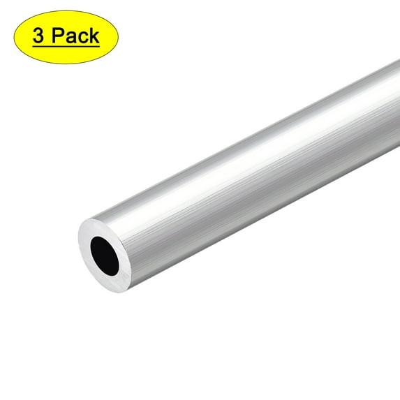 Uxcell 6063 Aluminum Round Tube, Straight Pipe Tubing 19mm x 11mm x 300mm