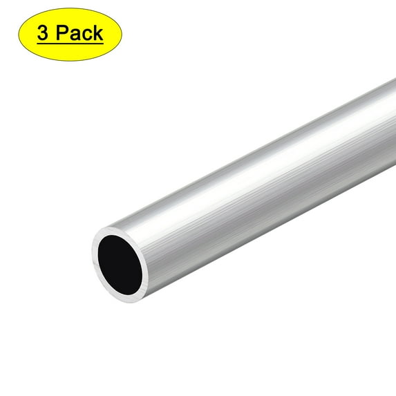 Uxcell 6063 Aluminum Round Tube, Straight Pipe Tubing 19mm x 15mm x 300mm