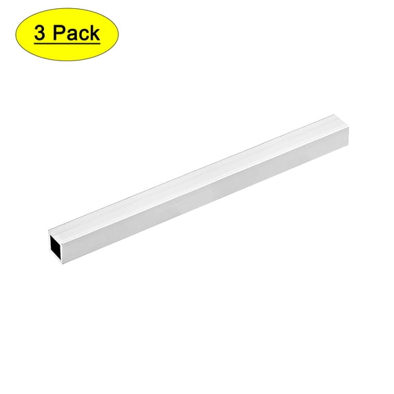 Uxcell 6063 Aluminum Square Tube Straight Pipe Tubing 15 x 15 x 2 x 200mm
