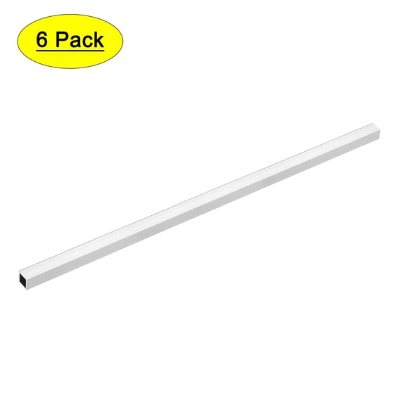 Uxcell 6063 Aluminum Square Tube, Straight Seamless Pipes 10 x 10 x 1 x 300mm