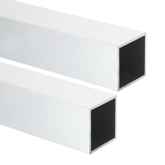 Uxcell 6063 Aluminum Square Tubing,1.5"x1.5"x18" Long 0.08" Wall Thick 2pcs