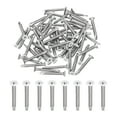 thumbnail image 1 of Uxcell 60Pcs M4.2x32mm White Flat Head Self Tapping Screws for Metal, Silver, 1 of 6