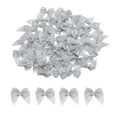thumbnail image 1 of Uxcell 60 Pcs Polyester Mini Ribbon Bow with Pearl Ribbon Flowers Appliques for Craft DIY 1'' Light Grey, 1 of 6