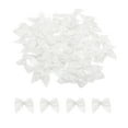 thumbnail image 1 of Uxcell 60 Pcs Polyester Mini Ribbon Bow with Pearl Ribbon Flowers Appliques for Craft DIY 1'' White, 1 of 6