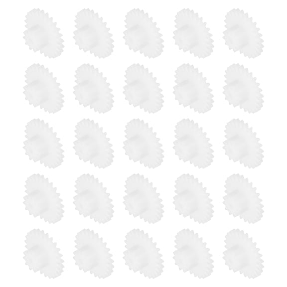 Uxcell 60Pcs Plastic Gears 24 Teeth Plastic Double Gears Model 24102BA Reduction Gear for RC DIY Robot,White Module 0.5