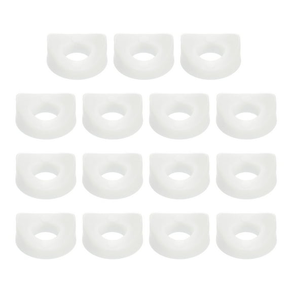 Uxcell 60Pcs Plastic Round Washers, 6mm x 16mm x 3mm White PE Concave Washer Spacer Hardware Machine Fastener for Round Tube Fixing