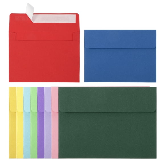 Uxcell 60 Pack A2 Envelopes Self Seal Multicolored Invitation Envelopes for Postcard Wedding Cards