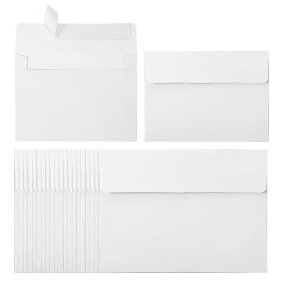 Uxcell 60ack A2 Envelopes, Self Seal White Invitation Envelopes for Postcard Wedding Cards