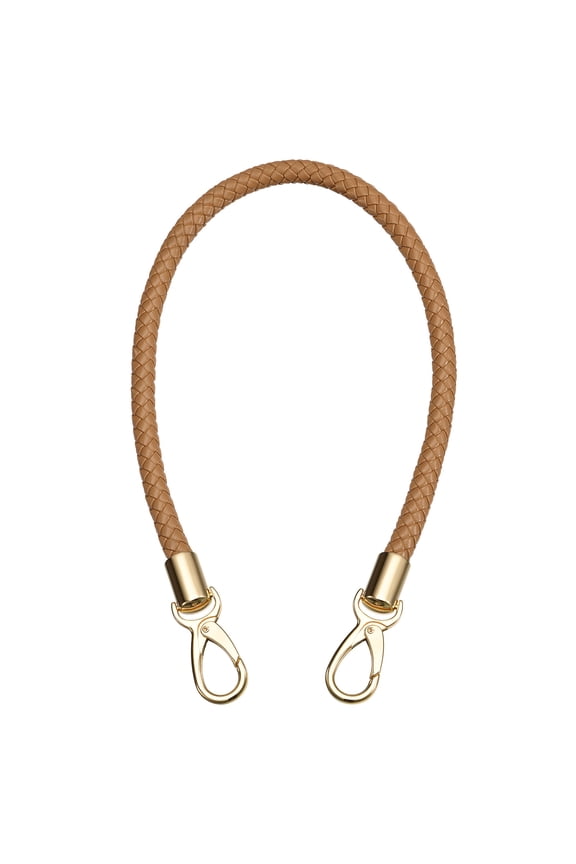 60cm/23.6" Braided Leather Purse Replacement Strap for Handbag, Coffee