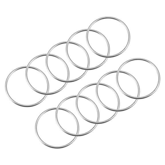 Uxcell 60mm(2.36") Outer Dia. 3mm Thickness Welded O Ring 304 Stainless Steel 15 Pack