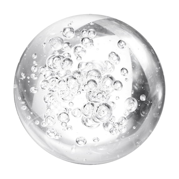 Uxcell 60mm/2.4" Crystal Sphere Ball Bubble Glass Solid Decorative Sphere Crystal Ball Prop Ornament for Feng Shui Divination Tabletop Fountain Decoration, Clear