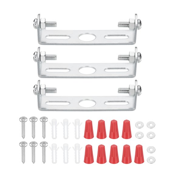 Uxcell 60mm (2.4") Universal Light Fixture Mounting Bracket Kit, 3 Set Light Crossbar Ceiling Light Plate with Screw for Wall Light Ceiling Light Pendant Chandelier