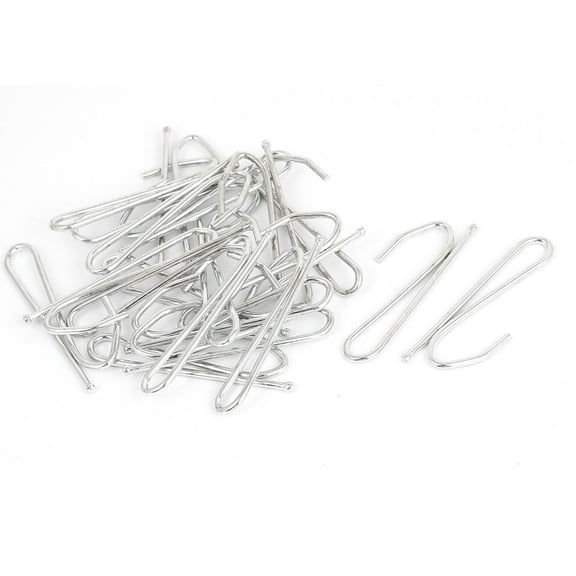 Uxcell 60mm Long Short Hook Shank Single Prong Pleat Curtain Drape Hooks 20 Pcs
