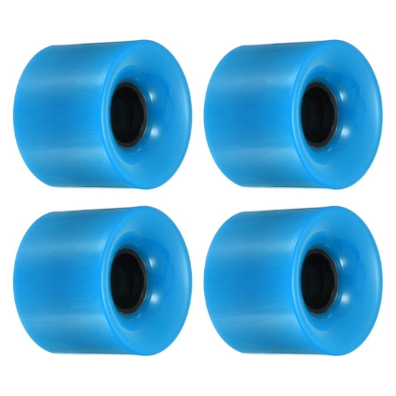 Uxcell 60mm Skateboard Wheel Street Wheels for Skateboards Cruiser Wheels 78A, Blue 4 Pack