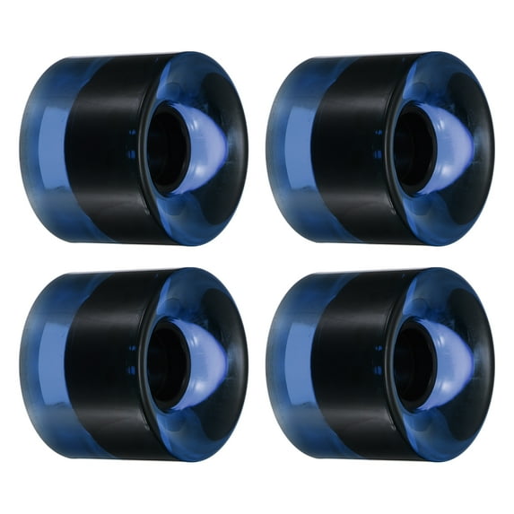 Uxcell 60mm Skateboard Wheel Street Wheels for Skateboards Cruiser Wheels 78A, Clear Blue 4 Pack
