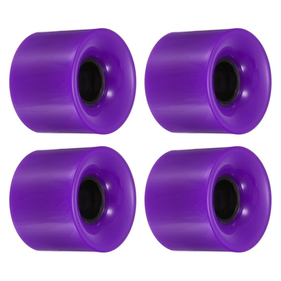 Uxcell 60mm Skateboard Wheel Street Wheels for Skateboards Cruiser Wheels 78A, Purple 4 Pack
