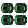 thumbnail image 1 of Uxcell 60mm with Bearings ABEC-9 Street Wheels for Skateboards Cruiser 80A, Clear Green Black 4 Pack, 1 of 4