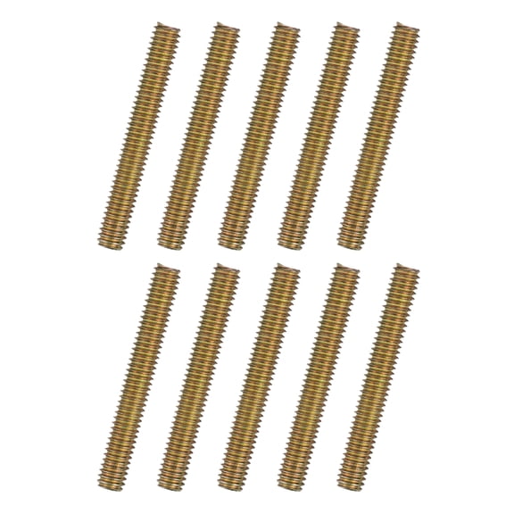 Uxcell 60pcs Fully Threaded Rods 5/16 x 2-1/4 Inch for Mounting Assembly Fastening, Colorful Zinc