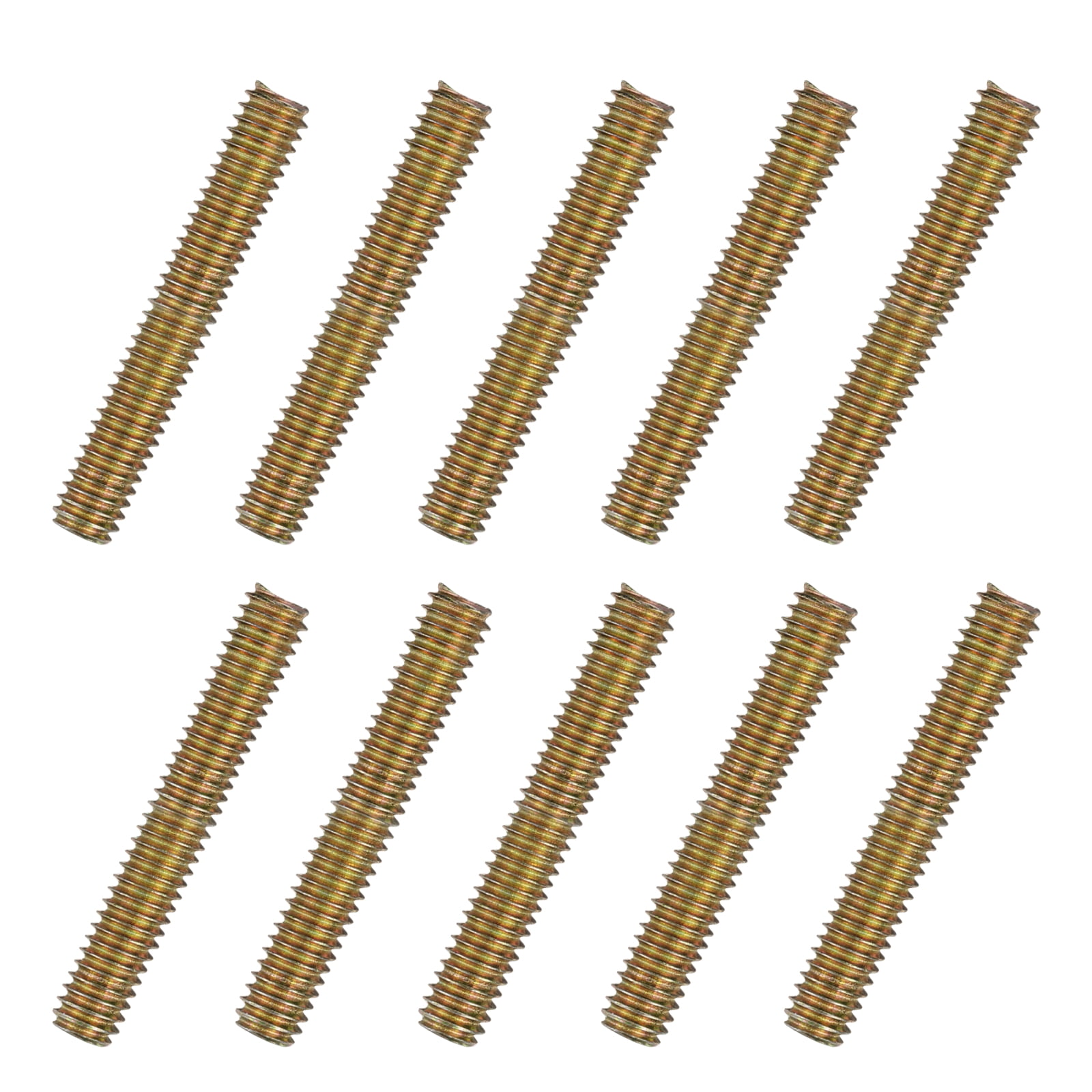 Uxcell 60pcs Fully Threaded Rods 5/16 x 2 Inch for Mounting Assembly Fastening, Colorful Zinc